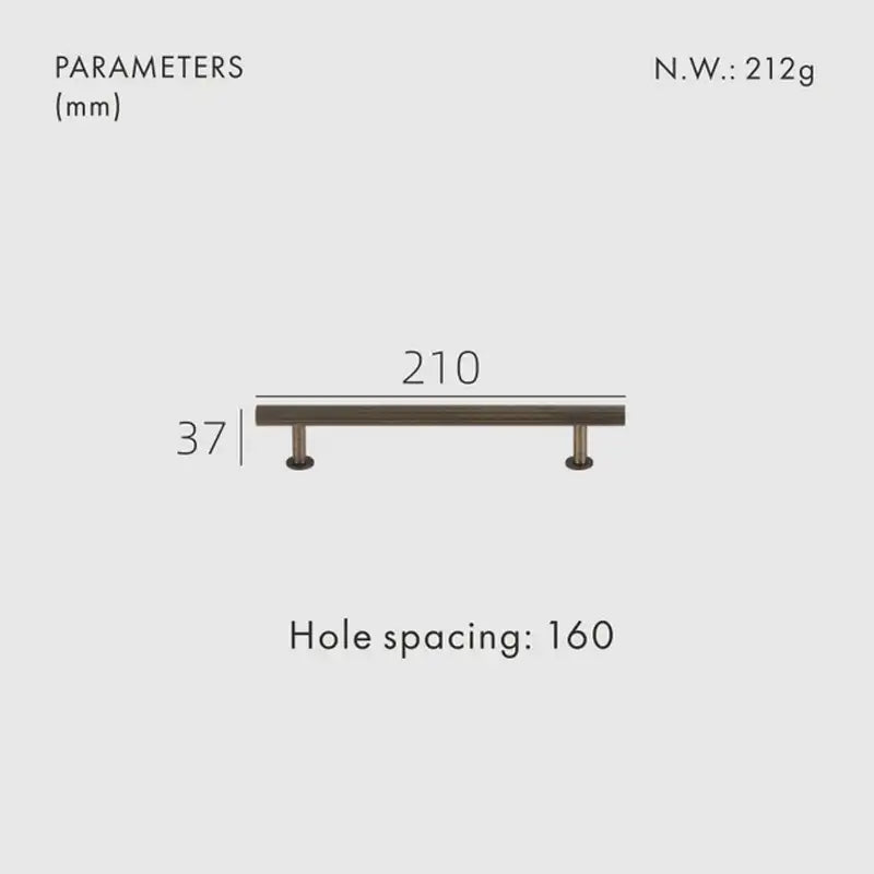 NEX Solid Brass Kitchen & Cabinet Handle
