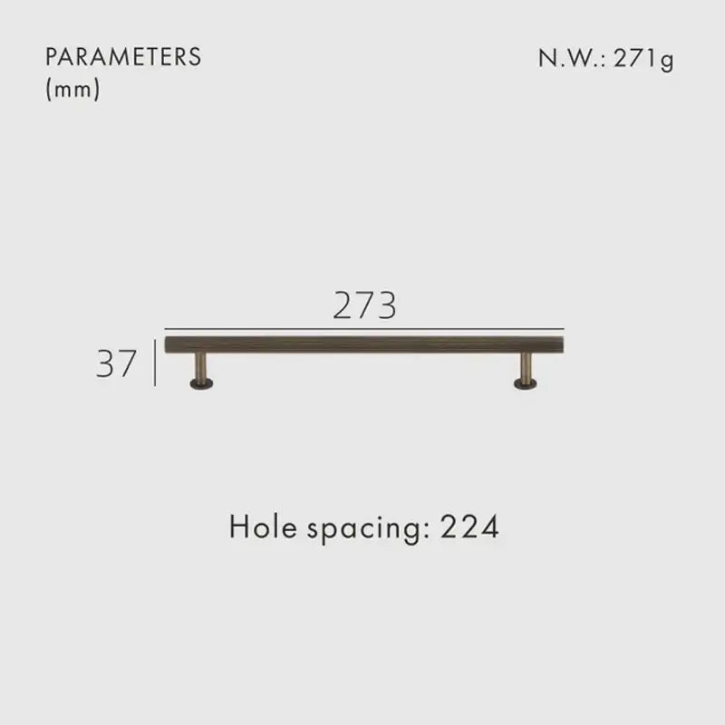 NEX Solid Brass Kitchen & Cabinet Handle
