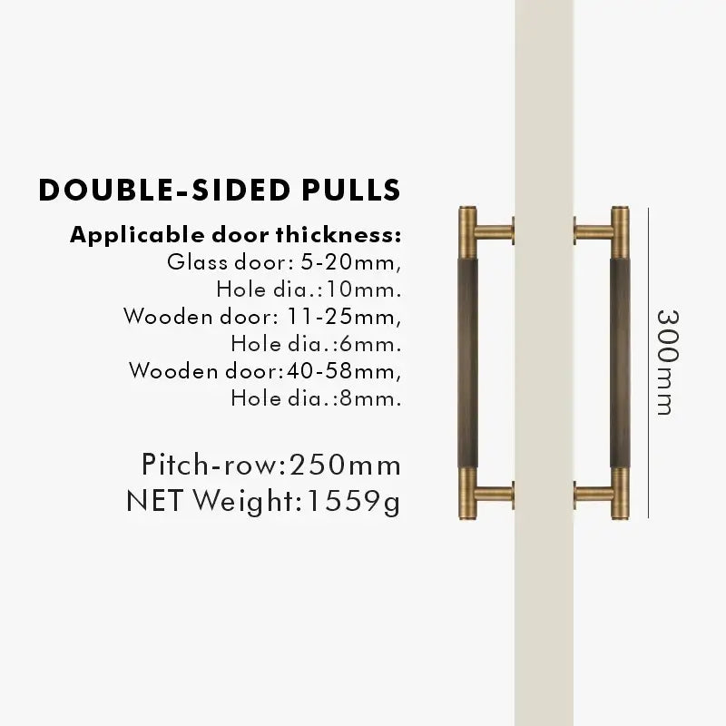 NIVA Solid Brass Door Pull Handle