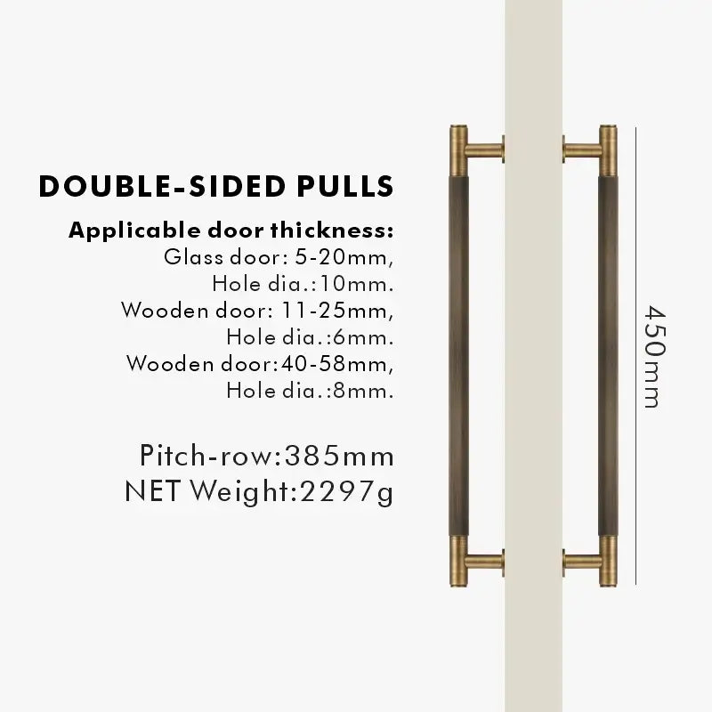NIVA Solid Brass Door Pull Handle
