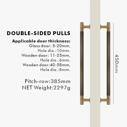 NIVA Solid Brass Door Pull Handle