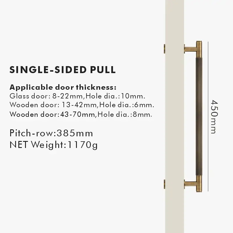NIVA Solid Brass Door Pull Handle