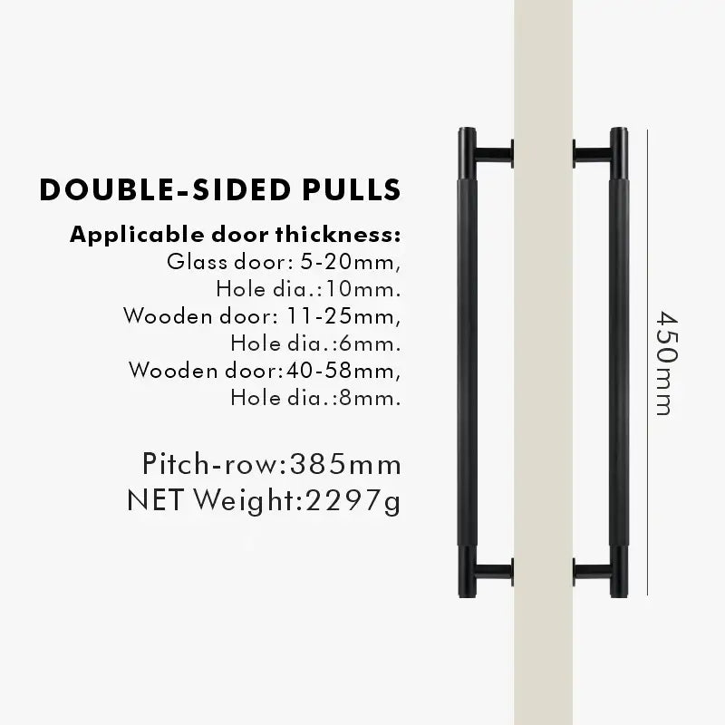 NIVA Solid Brass Door Pull Handle