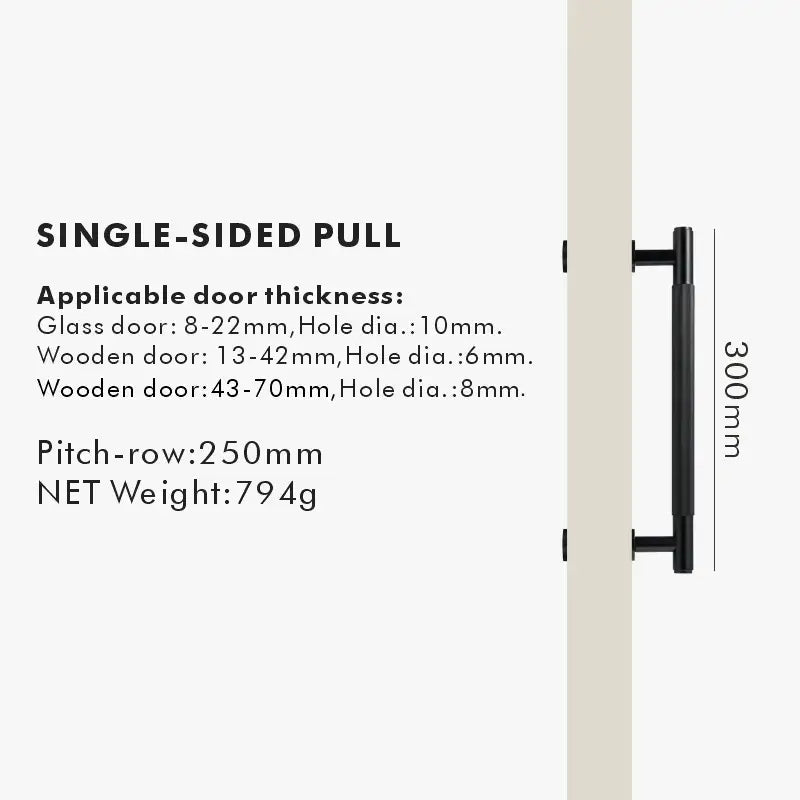 NIVA Solid Brass Door Pull Handle