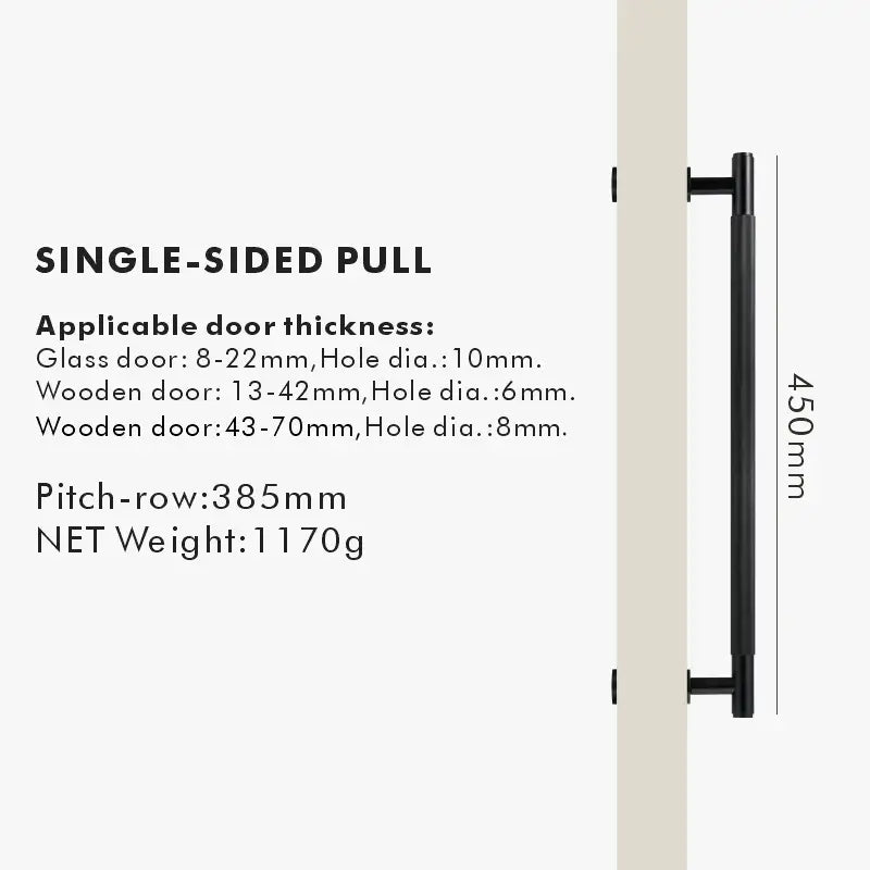 NIVA Solid Brass Door Pull Handle