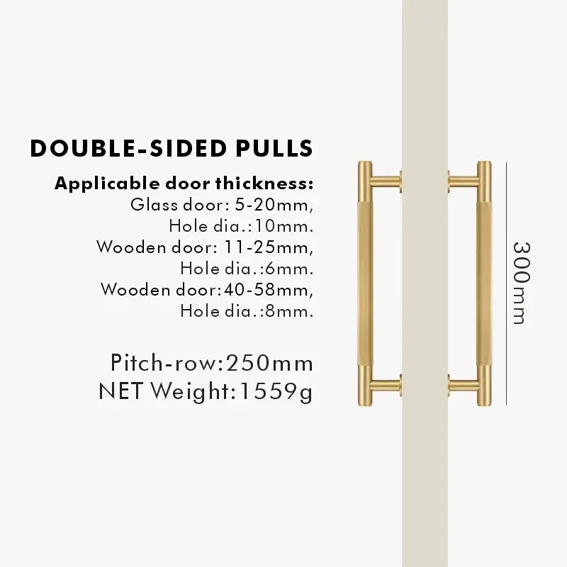 NIVA Solid Brass Door Pull Handle