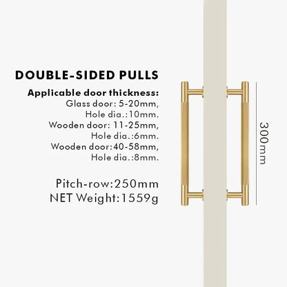 NIVA Solid Brass Door Pull Handle