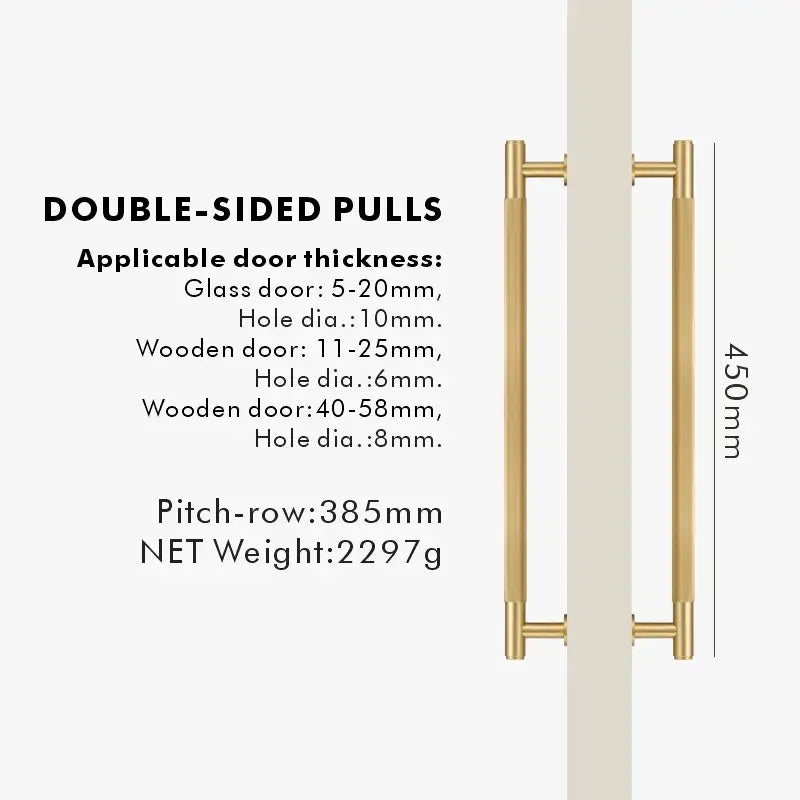 NIVA Solid Brass Door Pull Handle