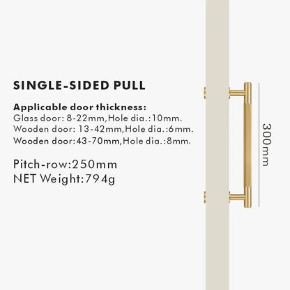 NIVA Solid Brass Door Pull Handle