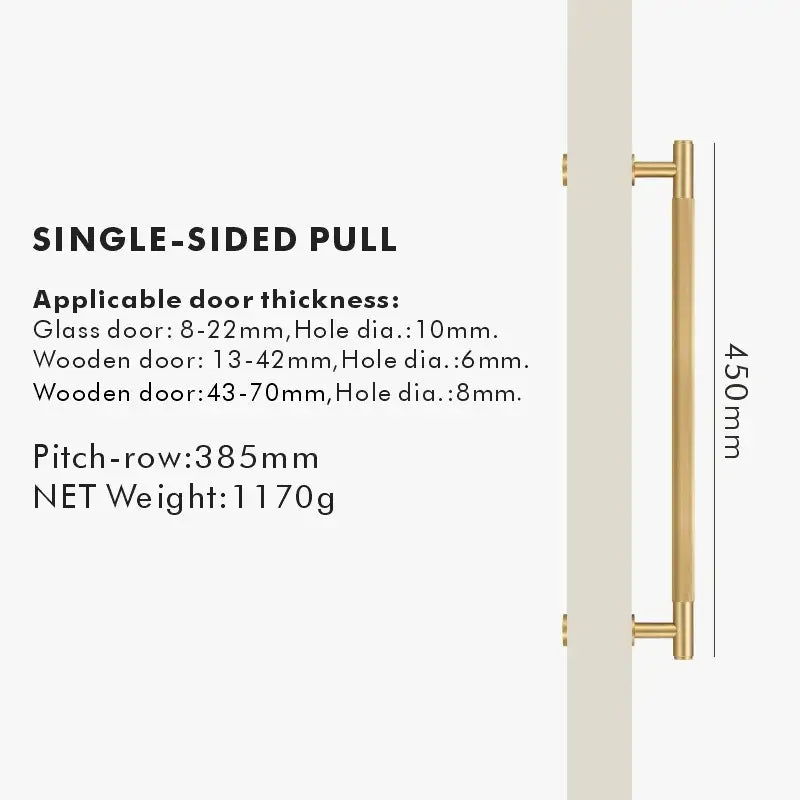 NIVA Solid Brass Door Pull Handle