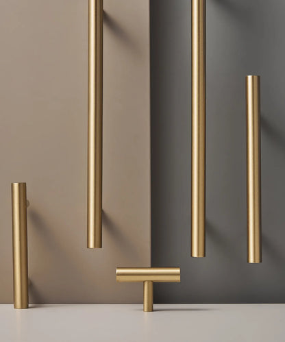 NORDIC Solid Brass Round T-Bar Handle