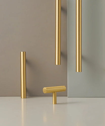 NORDIC Solid Brass Round T-Bar Handle
