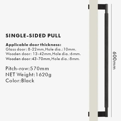 NORWYN Solid Brass Knurled Door Pull Handle