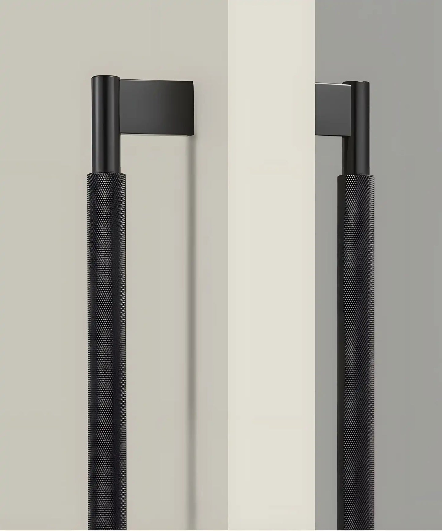 NORWYN Solid Brass Knurled Door Pull Handle