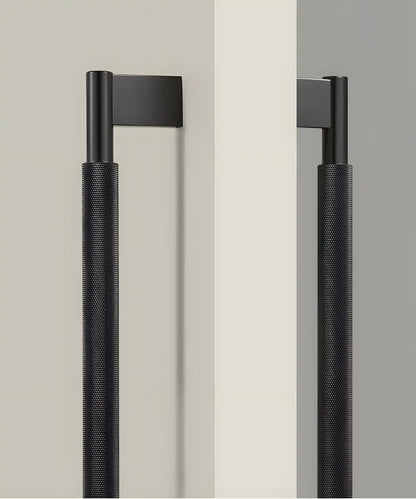 NORWYN Solid Brass Knurled Door Pull Handle