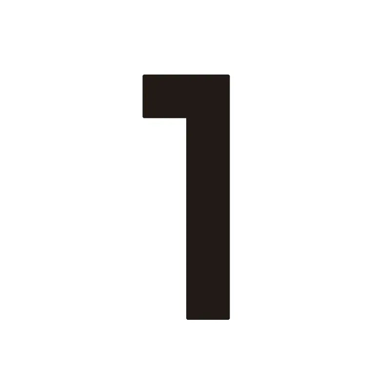 ORANA Matt Black Brass House Numbers