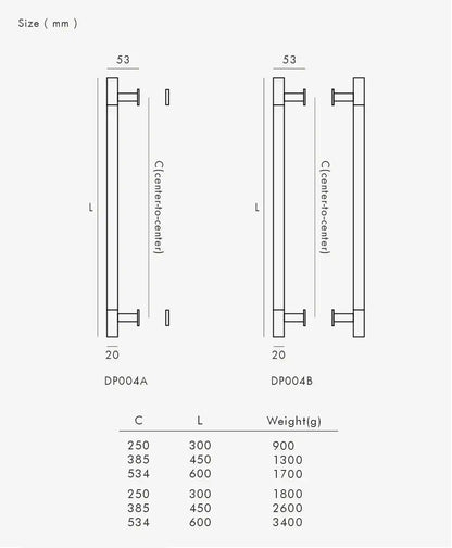 ORLENA Solid Brass Door Pull Handle