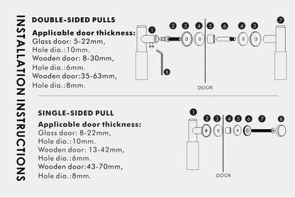 ORLENA Solid Brass Door Pull Handle