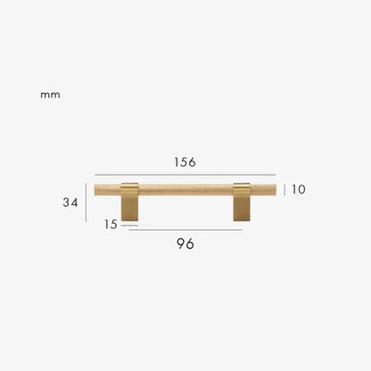 RIVELLE Solid Brass Knurled Kitchen & Cabinet Handle