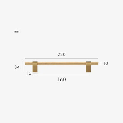 RIVELLE Solid Brass Knurled Kitchen & Cabinet Handle
