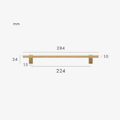 RIVELLE Solid Brass Knurled Kitchen & Cabinet Handle