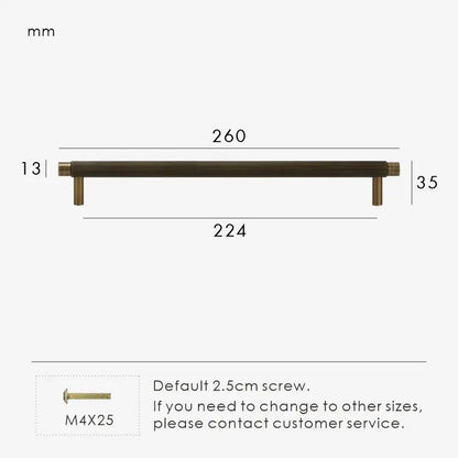 SOLENA Solid Brass Kitchen & Cabinet Handles
