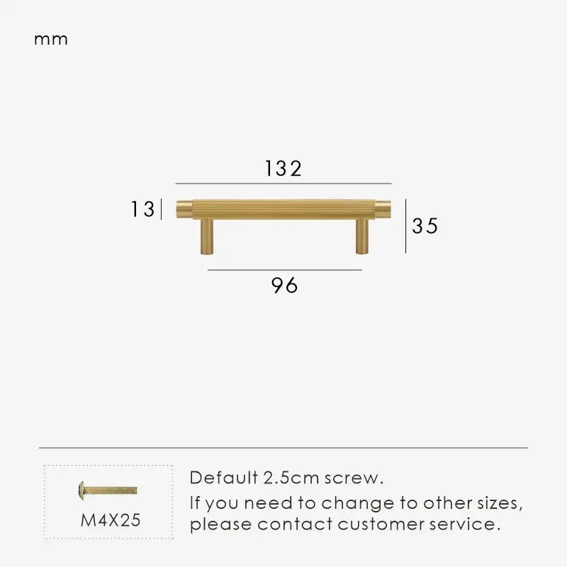 SOLENA Solid Brass Kitchen & Cabinet Handles