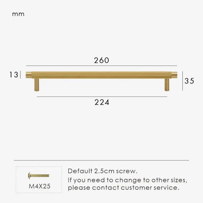 SOLENA Solid Brass Kitchen & Cabinet Handles