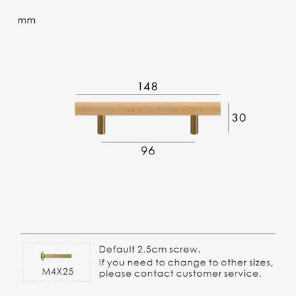 TEKEA Wood AND Brass Kitchen & Cabinet Handle