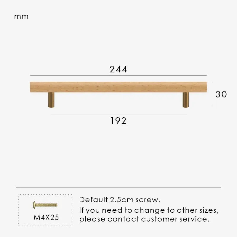 TEKEA Wood AND Brass Kitchen & Cabinet Handle
