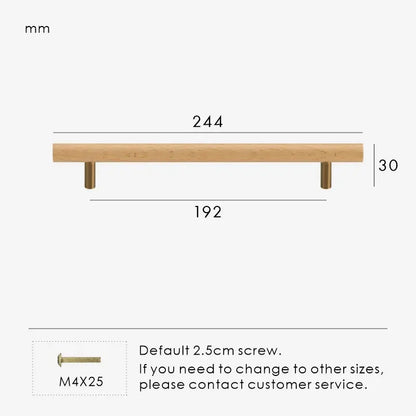 TEKEA Wood AND Brass Kitchen & Cabinet Handle