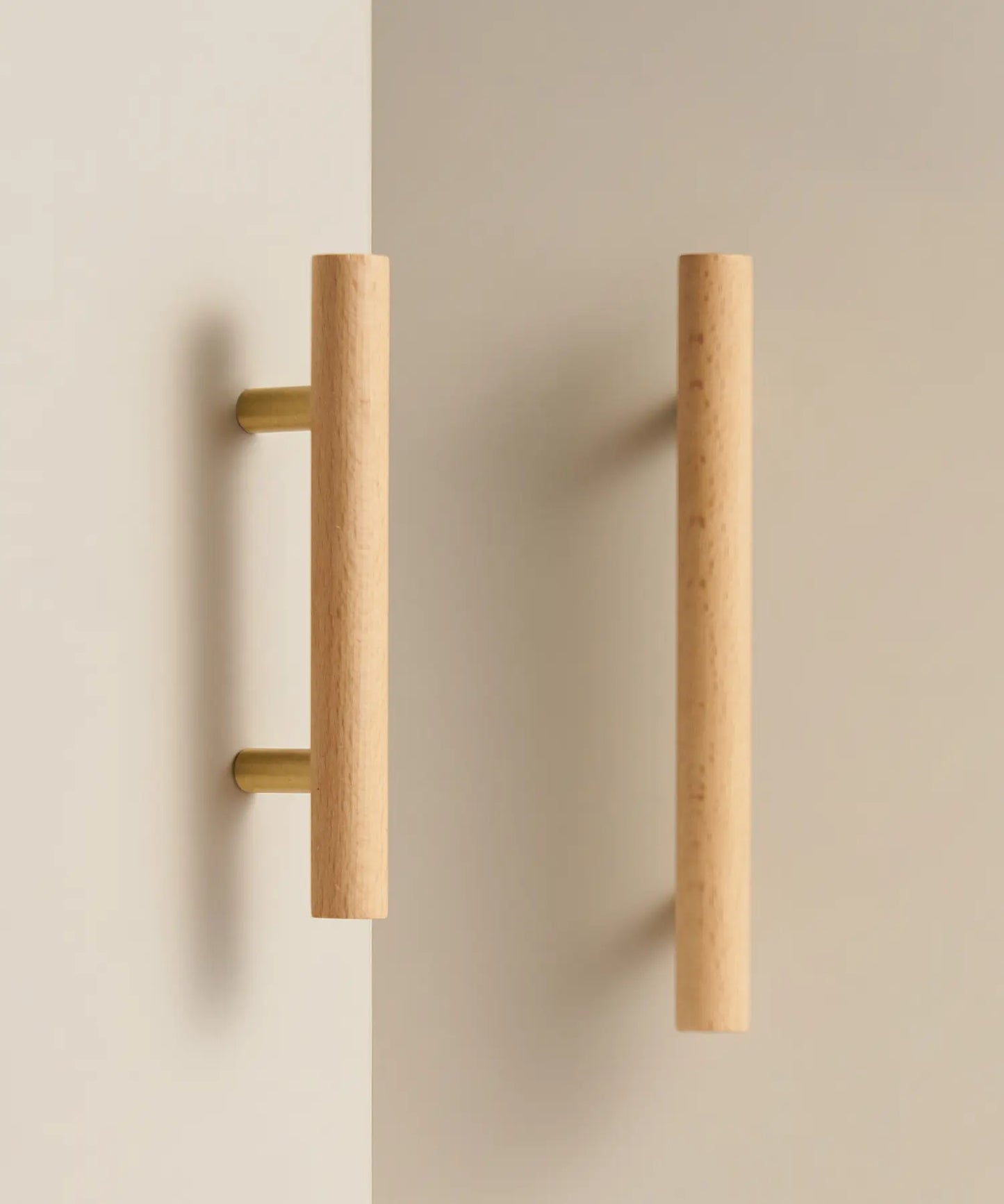 TEKEA Wood AND Brass Kitchen & Cabinet Handle