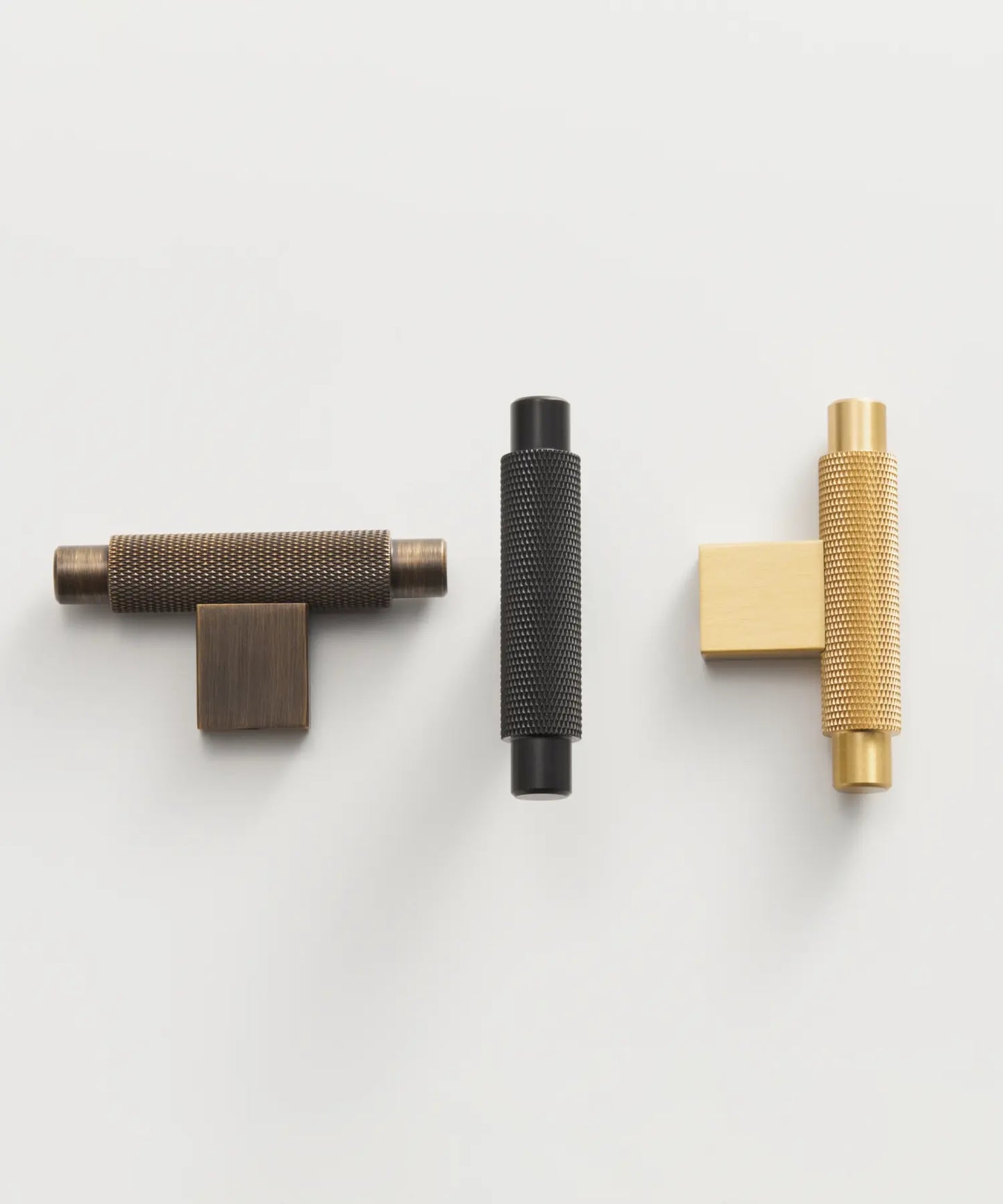URBANO Solid Brass Knurled T-Bar Handle