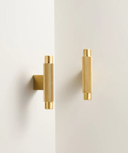 URBANO Solid Brass Knurled T-Bar Handle