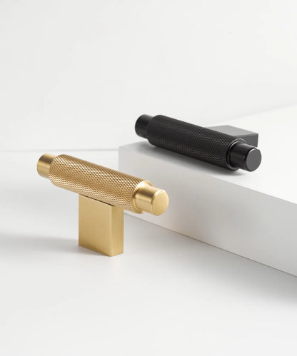 URBANO Solid Brass Knurled T-Bar Handle