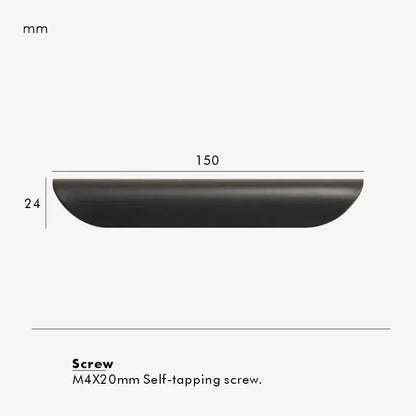 VELONA Solid Brass Edge Cabinet & Drawer Pull Handle