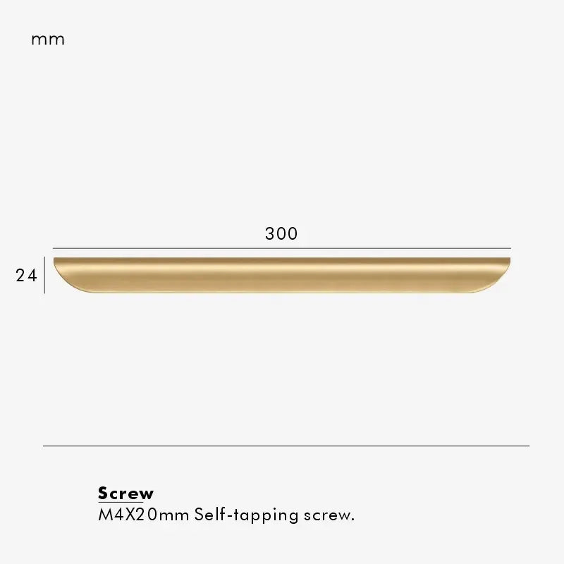 VELONA Solid Brass Edge Cabinet & Drawer Pull Handle