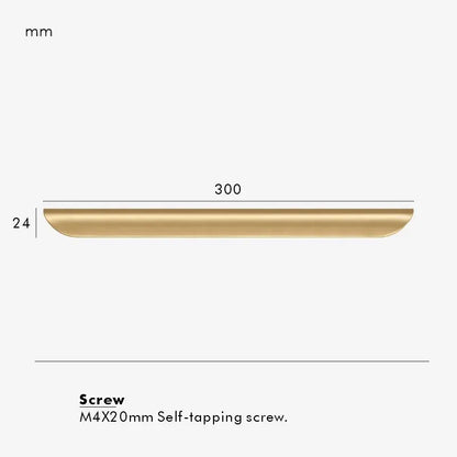 VELONA Solid Brass Edge Cabinet & Drawer Pull Handle