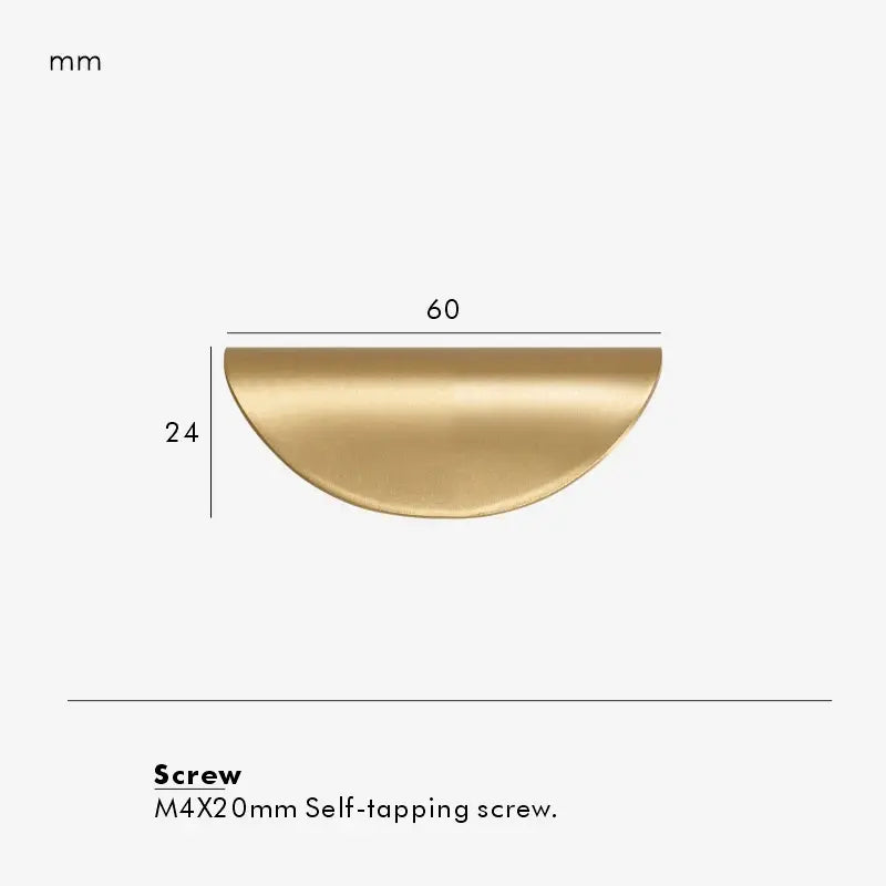 VELONA Solid Brass Edge Cabinet & Drawer Pull Handle