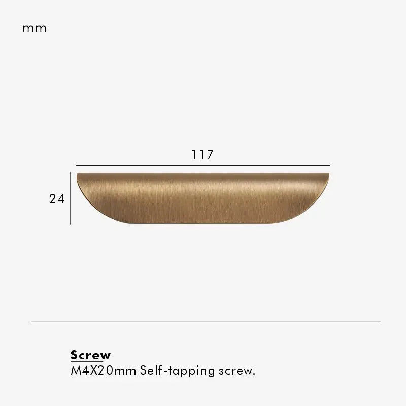 VELONA Solid Brass Edge Cabinet & Drawer Pull Handle