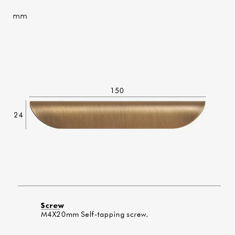 VELONA Solid Brass Edge Cabinet & Drawer Pull Handle