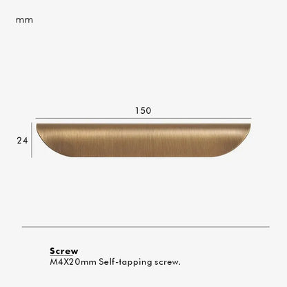 VELONA Solid Brass Edge Cabinet & Drawer Pull Handle