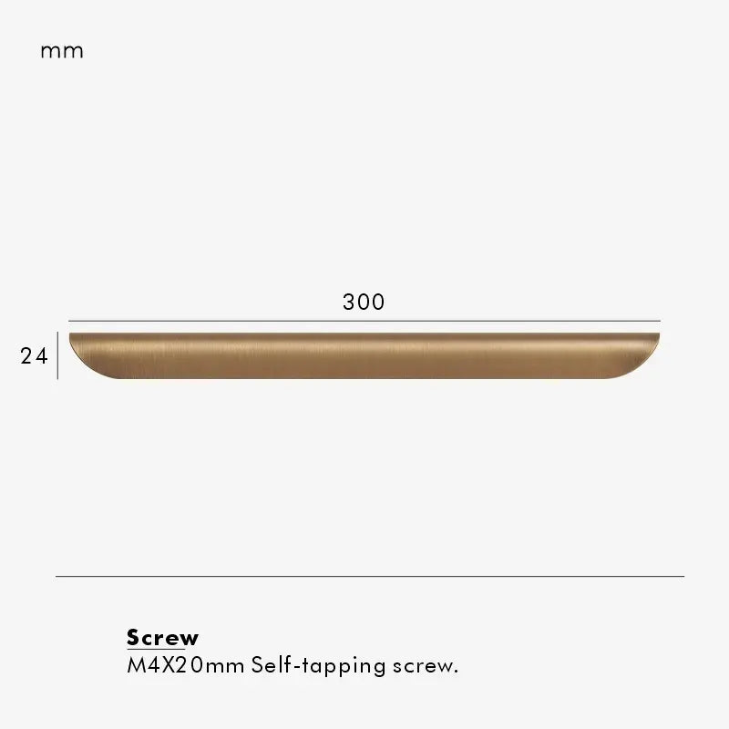 VELONA Solid Brass Edge Cabinet & Drawer Pull Handle