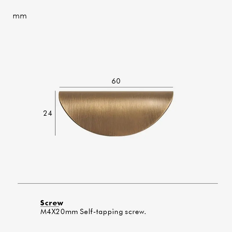 VELONA Solid Brass Edge Cabinet & Drawer Pull Handle