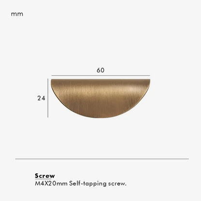 VELONA Solid Brass Edge Cabinet & Drawer Pull Handle