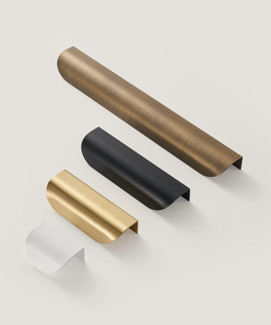 VELONA Solid Brass Edge Cabinet & Drawer Pull Handle
