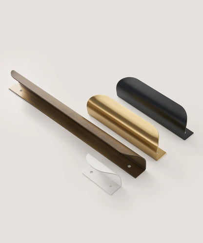 VELONA Solid Brass Edge Cabinet & Drawer Pull Handle