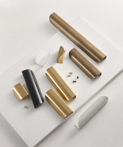 VELONA Solid Brass Edge Cabinet & Drawer Pull Handle