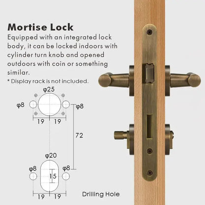 VERGE Brass Lever Door Handles Set