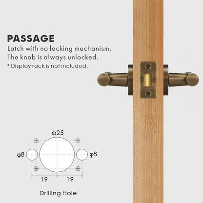 VERGE Brass Lever Door Handles Set